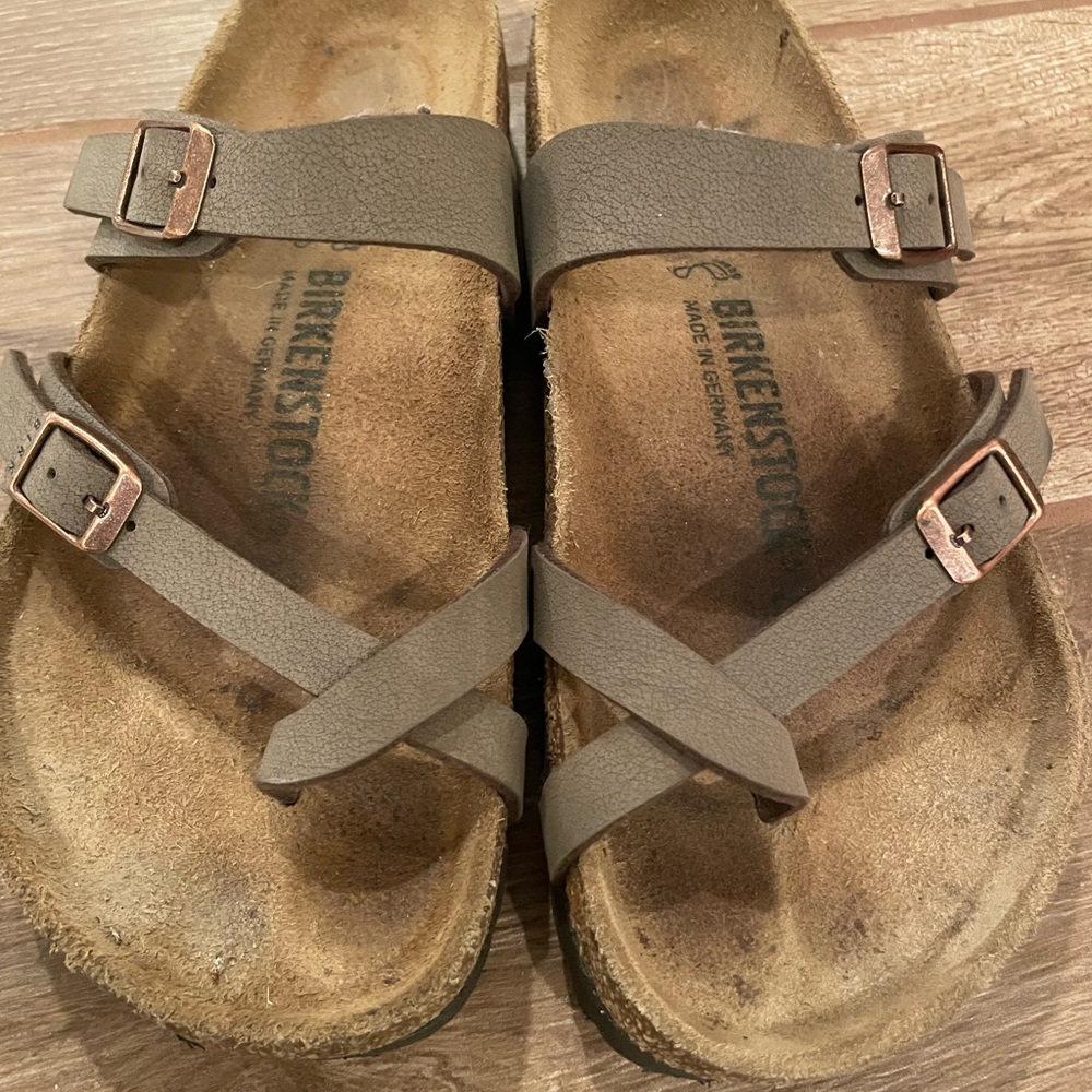Good condition. Brown leather Birkenstocks. Size 37/ US 7.